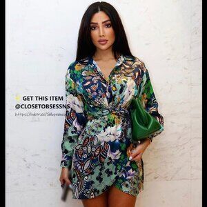 ZARA Printed Shirt Dress